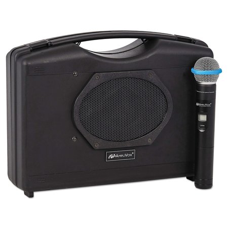 AMPLIVOX SOUND SYSTEMS Bluetooth Audio Portable Buddy with Wireless Handheld Mic, 50W, Black SW223A